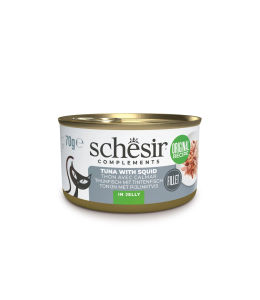 Schesir Complements Cat Wet Food In Jelly Cantuna With Squid 70g